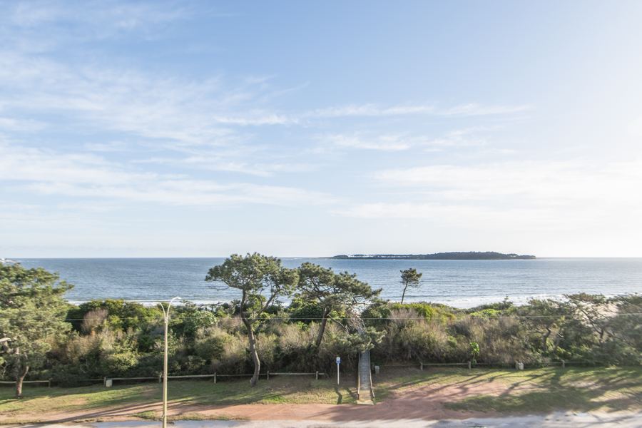 Vista al mar y a la isla desde Punta del Este